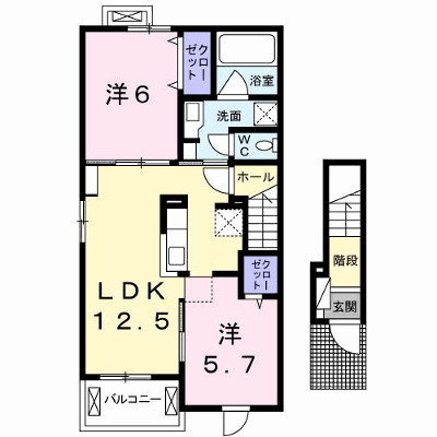 フィオーレ・アリッサム 201【管理NO：1-024897601-02010】 ★家具家電は申し込み後に搬入します★の外観画像