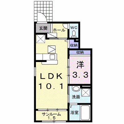 サンモール　Ｂ 102【管理NO：1-019507802-01020】 ★家具家電は申し込み後に搬入します★ ★2026年09月下旬入居可能★の外観画像