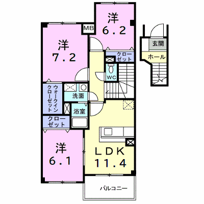 カーサ　コレッタ 307【管理NO：1-011725401-03070】 ★家具家電は申し込み後に搬入します★ ★2026年10月下旬入居可能★の外観画像