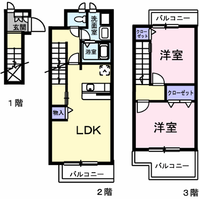 フィオーレ　Ｃ 205【管理NO：1-011927203-02040】 ★家具家電は申し込み後に搬入します★ ★2026年10月中旬入居可能★の外観画像