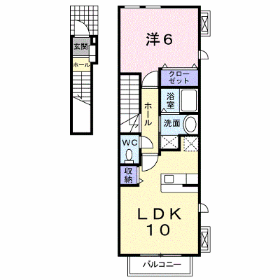 ポラリスⅠ 201【管理NO：1-015310501-02010】 ★家具家電は申し込み後に搬入します★ ★2026年10月下旬入居可能★の外観画像