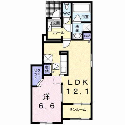 ゼストⅡ 101【管理NO：1-024506902-01010】 ★家具家電は申し込み後に搬入します★の外観画像