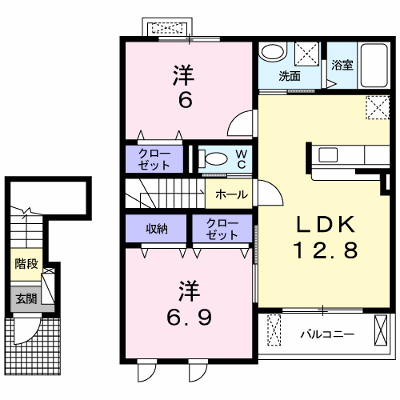 ラフィーネ 202【管理NO：1-020441301-02020】 ★家具家電は申し込み後に搬入します★ ★2026年10月中旬入居可能★の外観画像