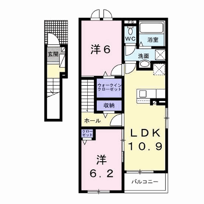 ナチュラル　カーサ　Ⅱ 201【管理NO：1-027296102-02010】 ★家具家電は申し込み後に搬入します★ ★2026年10月下旬入居可能★の外観画像