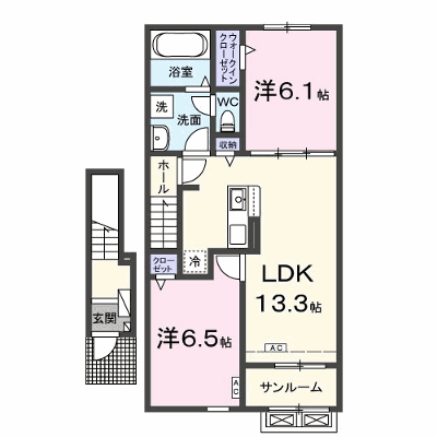 セレッソフローラーリアＤ 202【管理NO：1-028337501-02020】 ★家具家電は申し込み後に搬入します★ ★2026年10月下旬入居可能★の外観画像
