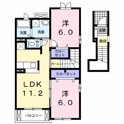 クレセント中ノ坪 201【管理NO：1-014324701-02010】 ★家具家電は申し込み後に搬入します★ ★2026年10月中旬入居可能★の外観画像