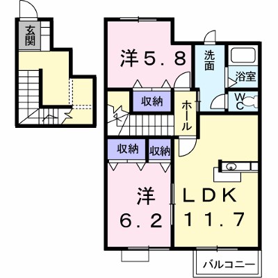 アン＆アンディ－　Ｂ 201【管理NO：1-010534502-02010】 ★家具家電は申し込み後に搬入します★ ★2026年10月下旬入居可能★の外観画像