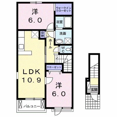 アルヴィータＪ 201【管理NO：1-018704801-02010】 ★家具家電は申し込み後に搬入します★ ★2026年10月中旬入居可能★の外観画像