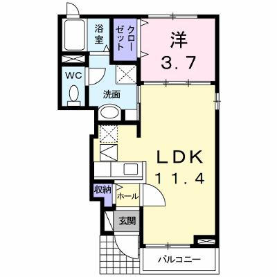 プリムローズ 103【管理NO：1-014574301-01030】 ★家具家電は申し込み後に搬入します★ ★2026年10月中旬入居可能★の外観画像