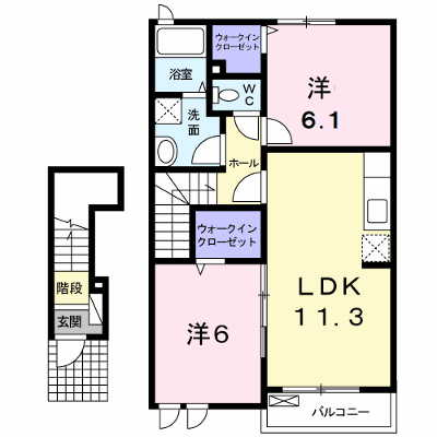 カーサ・フィオーレⅢ 202【管理NO：1-016032503-02020】 ★家具家電は申し込み後に搬入します★ ★2026年11月中旬入居可能★の外観画像