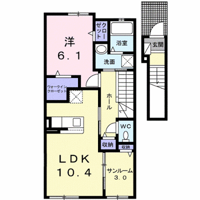 グラス　トゥリーズⅡ 202【管理NO：1-026092702-02020】 ★家具家電は申し込み後に搬入します★の外観画像