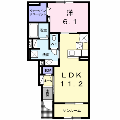 レインボーパレスⅡ 102【管理NO：1-022524602-01020】 ★家具家電は申し込み後に搬入します★ ★2026年11月中旬入居可能★の外観画像