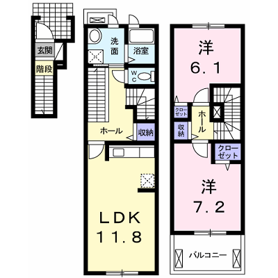 舞子坂ヒルズⅡ 206【管理NO：1-015820601-02060】 ★家具家電は申し込み後に搬入します★ ★2026年10月上旬入居可能★の外観画像