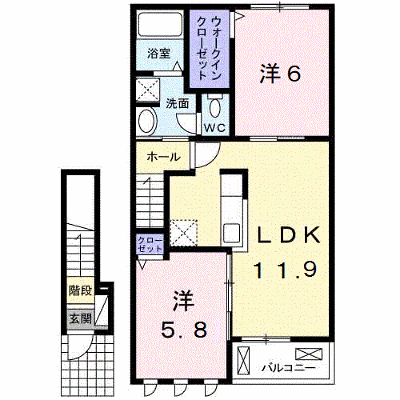 アンベリール　ヴィラ 203【管理NO：1-023897801-02030】 ★家具家電は申し込み後に搬入します★ ★2026年10月下旬入居可能★の外観画像