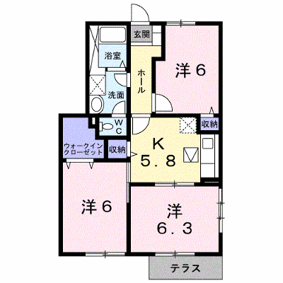 ジェントリーⅢ 101【管理NO：1-010135703-01010】 ★家具家電は申し込み後に搬入します★の外観画像