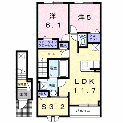 ラポール 205【管理NO：1-027533001-02040】 ★家具家電は申し込み後に搬入します★ ★2026年11月中旬入居可能★の外観画像