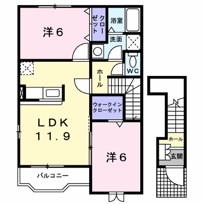 サンフローラⅡ 201【管理NO：1-012231902-02010】 ★家具家電は申し込み後に搬入します★ ★2026年11月中旬入居可能★の外観画像