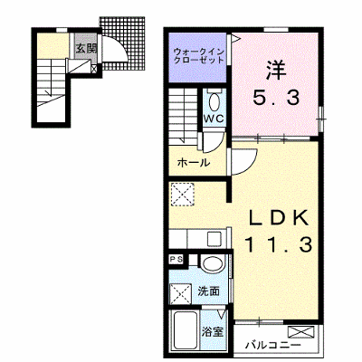 メゾン・モンタン 201【管理NO：1-027959801-02010】 ★家具家電は申し込み後に搬入します★ ★2026年11月中旬入居可能★の外観画像
