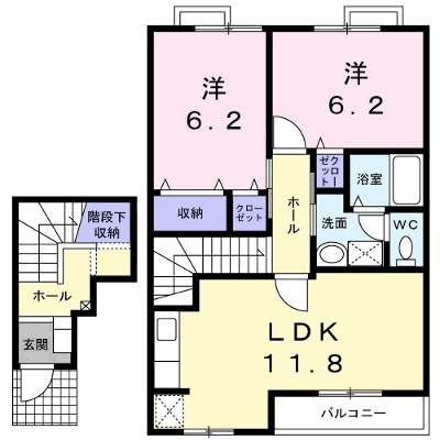 メゾンあゆみＡ 203【管理NO：1-007908701-02030】 ★家具家電は申し込み後に搬入します★ ★2026年10月中旬入居可能★の外観画像