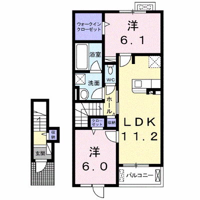 パレス・ケイ 202【管理NO：1-026513001-02020】 ★家具家電は申し込み後に搬入します★ ★2026年11月下旬入居可能★の外観画像