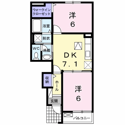 エスポワールＡ 102【管理NO：1-016333401-01020】 ★家具家電は申し込み後に搬入します★ ★2026年11月中旬入居可能★の外観画像
