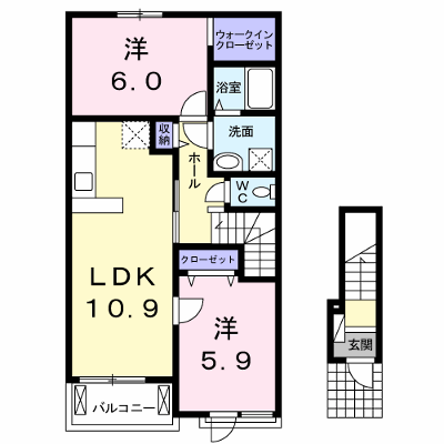 グランドパレスＢ 202【管理NO：1-019584102-02020】 ★家具家電は申し込み後に搬入します★ ★2026年10月下旬入居可能★の外観画像
