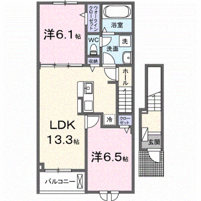 グラスコートⅢ 202【管理NO：1-028842601-02020】 ★家具家電は申し込み後に搬入します★ ★2027年02月下旬入居可能★の外観画像