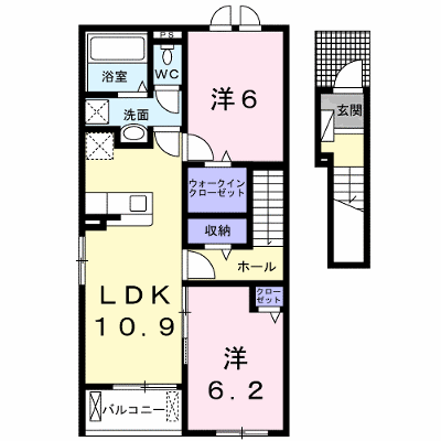 サニー曙 202【管理NO：1-026768001-02020】 ★家具家電は申し込み後に搬入します★ ★2026年10月上旬入居可能★の外観画像