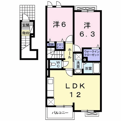 メゾンフランＢ 202【管理NO：1-017841901-02020】 ★家具家電は申し込み後に搬入します★ ★2026年09月中旬入居可能★の外観画像