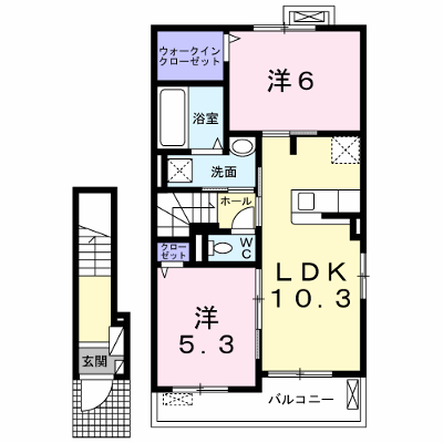 シュシュメゾンぴあのルタン 205【管理NO：1-025390301-02050】 ★家具家電は申し込み後に搬入します★ ★2026年10月下旬入居可能★の外観画像
