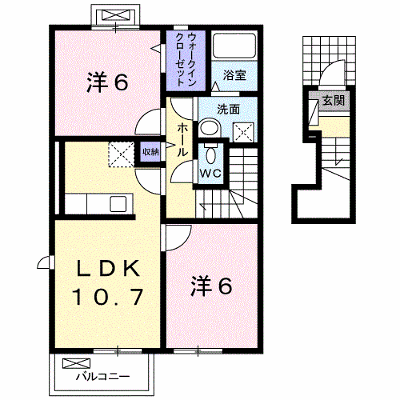 ジャンティ　アローム 203【管理NO：1-019556001-02030】 ★家具家電は申し込み後に搬入します★ ★2026年11月中旬入居可能★の外観画像