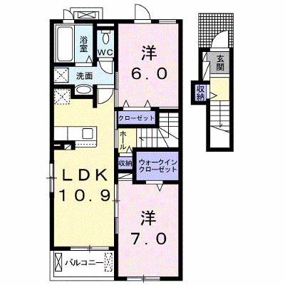 レーヴ　Ⅷ 205【管理NO：1-026071402-02040】 ★家具家電は申し込み後に搬入します★ ★2026年11月中旬入居可能★の外観画像