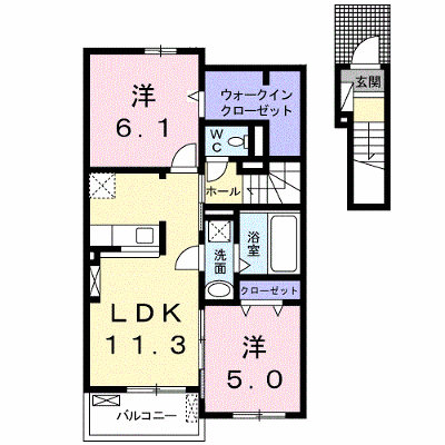ファミーユⅢ 202【管理NO：1-024746101-02020】 ★家具家電は申し込み後に搬入します★の外観画像
