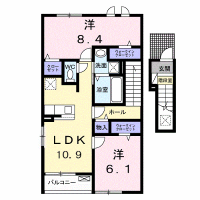 ＮＩＤＯ白い雲 204【管理NO：1-028790602-02040】 ★家具家電は申し込み後に搬入します★ ★2027年02月上旬入居可能★の外観画像