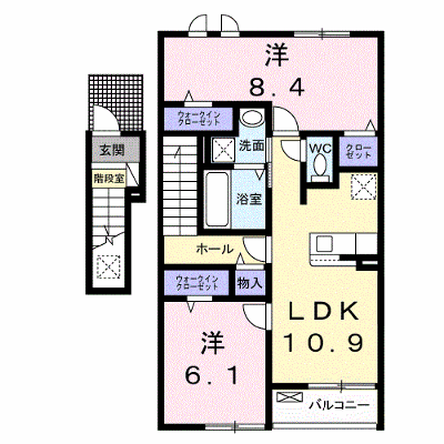 ＮＩＤＯ白い雲 202【管理NO：1-028790602-02020】 ★家具家電は申し込み後に搬入します★ ★2027年02月上旬入居可能★の物件写真1