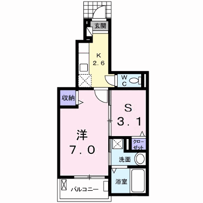 Ｒａｉｎｂｏｗ　Ｓｋｙ　ｚ 103【管理NO：1-021776103-01030】 ★家具家電は申し込み後に搬入します★ ★2026年11月中旬入居可能★の外観画像