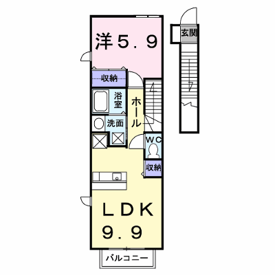 エクラ駿Ⅰ 204【管理NO：1-011701701-02040】 ★家具家電は申し込み後に搬入します★ ★2026年12月中旬入居可能★の外観画像