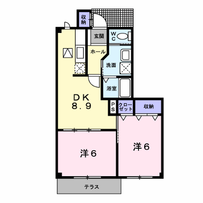 エルガーデンⅡ 102【管理NO：1-010260801-01020】 ★家具家電は申し込み後に搬入します★ ★2026年10月中旬入居可能★の外観画像