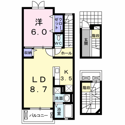 ルレエシャトーⅡ 304【管理NO：1-018720102-03040】 ★家具家電は申し込み後に搬入します★ ★2026年10月下旬入居可能★の外観画像