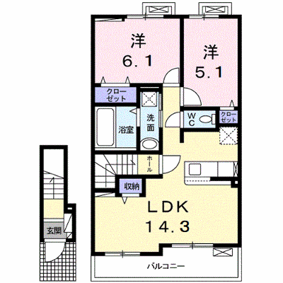 カーサ・ヨシ 203【管理NO：1-027327101-02030】 ★家具家電は申し込み後に搬入します★ ★2026年10月中旬入居可能★の外観画像