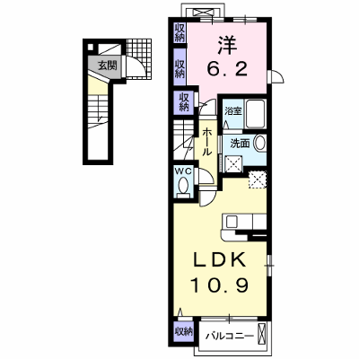 ヴィラ・ルミエール 201【管理NO：1-018767301-02010】 ★家具家電は申し込み後に搬入します★ ★2026年10月中旬入居可能★の外観画像