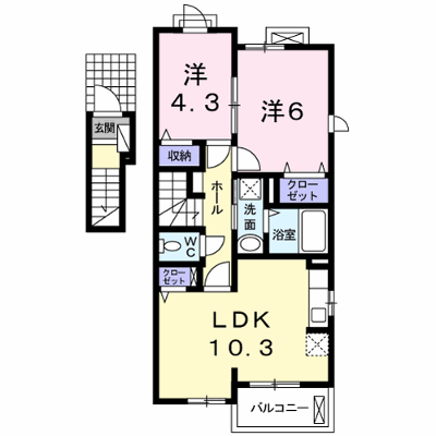 ひまわり 201【管理NO：1-017600001-02010】 ★家具家電は申し込み後に搬入します★ ★2026年10月下旬入居可能★の外観画像
