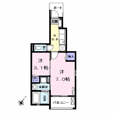 サザンクロスＭⅡＹ 101【管理NO：1-023858601-01010】 ★家具家電は申し込み後に搬入します★ ★2026年10月中旬入居可能★の外観画像