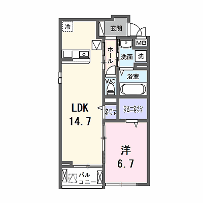 エスポワールⅤ 103【管理NO：1-027340801-01030】 ★家具家電は申し込み後に搬入します★ ★2026年11月中旬入居可能★の外観画像