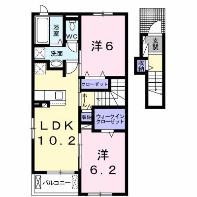 ラティオス 204【管理NO：1-025909201-02040】 ★家具家電は申し込み後に搬入します★の外観画像
