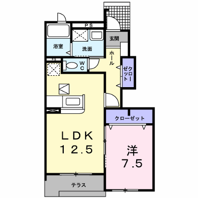 ガーデンヒルズ 102【管理NO：1-017586001-01020】 ★家具家電は申し込み後に搬入します★ ★2026年10月下旬入居可能★の外観画像
