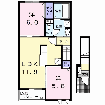 メゾン・ド・ＡＴＵ　Ａ 202【管理NO：1-026358501-02020】 ★家具家電は申し込み後に搬入します★ ★2026年12月中旬入居可能★の外観画像