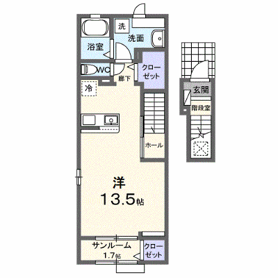 ソルブリッサ　Ⅲ 206【管理NO：1-027530302-02060】 ★家具家電は申し込み後に搬入します★ ★2026年10月下旬入居可能★の外観画像