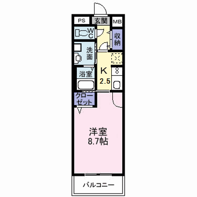 アロースⅡ 405【管理NO：1-013890501-04040】 ★家具家電は申し込み後に搬入します★ ★2026年10月下旬入居可能★の外観画像