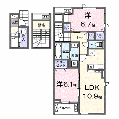 ＧＲＡＮＤＥ　ＭＡＩＳＯＮ 301【管理NO：1-025910401-03010】 ★家具家電は申し込み後に搬入します★の外観画像
